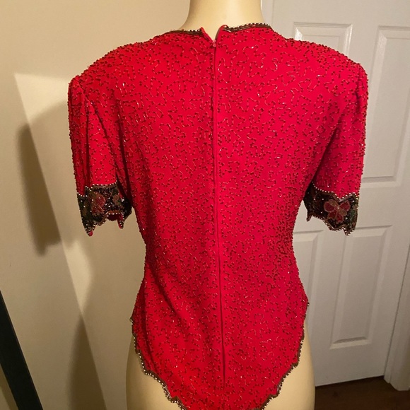 Gorgeous Lawrence Kager Vintage Beaded Blouse - Picture 5 of 6